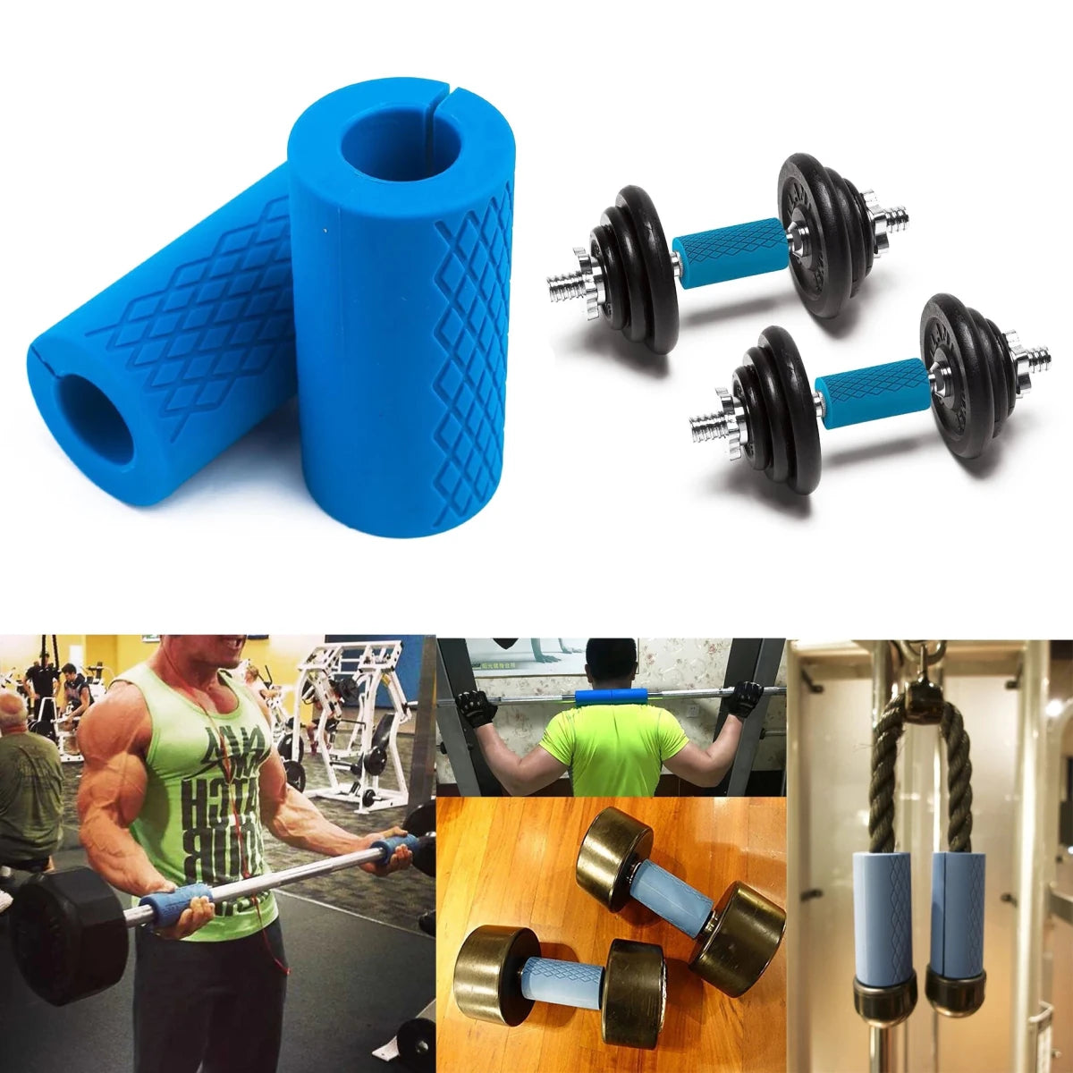 Silicone Gym Hand Fat Grips for Weight Lifting & - Essentials Gadget Love