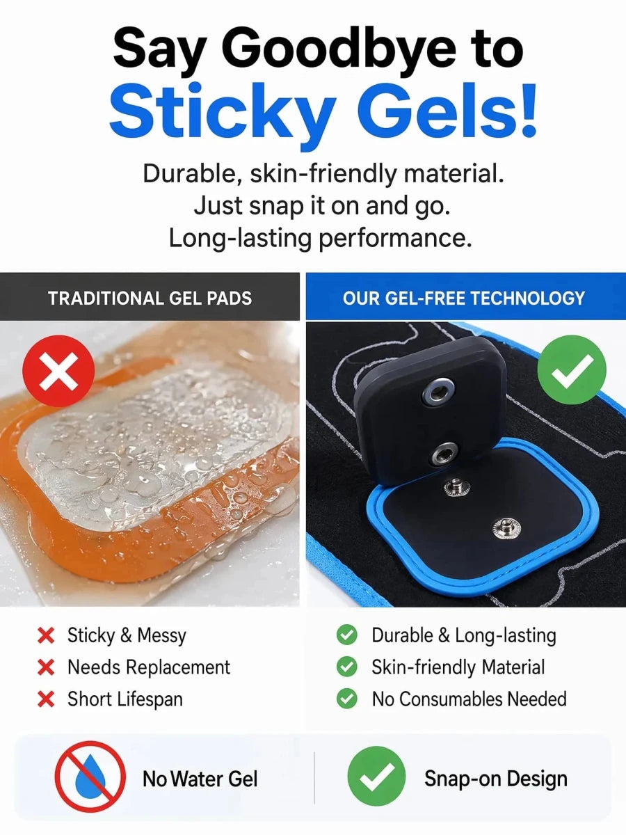 Smart EMS Abdominal Muscle Trainer Belt with 9 - Essentials Gadget Love