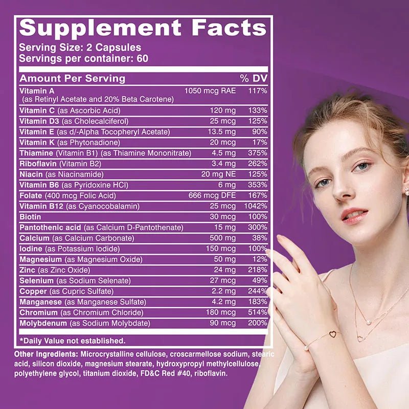 Women’s 50+ Complete Multivitamin for Brain, Heart & - Essentials Gadget Love