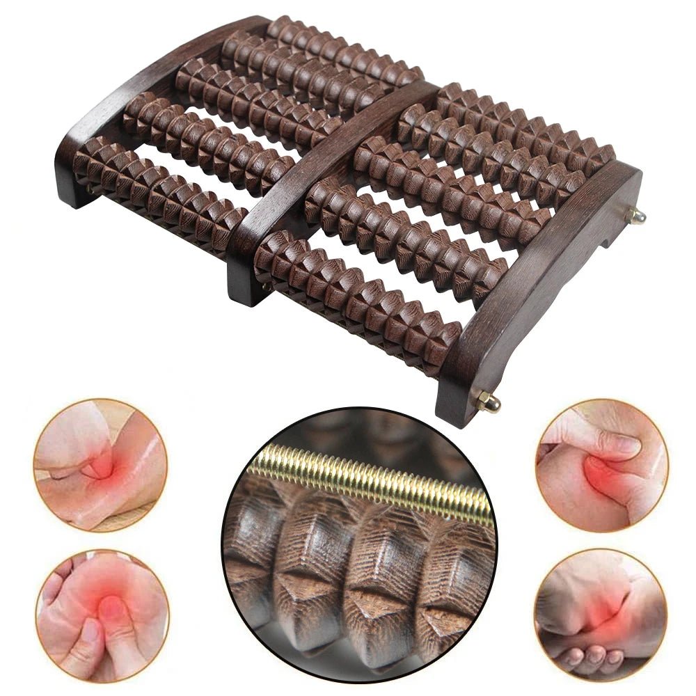 Wooden Foot Massager Roller for Plantar Fasciitis Pain - Essentials Gadget Love