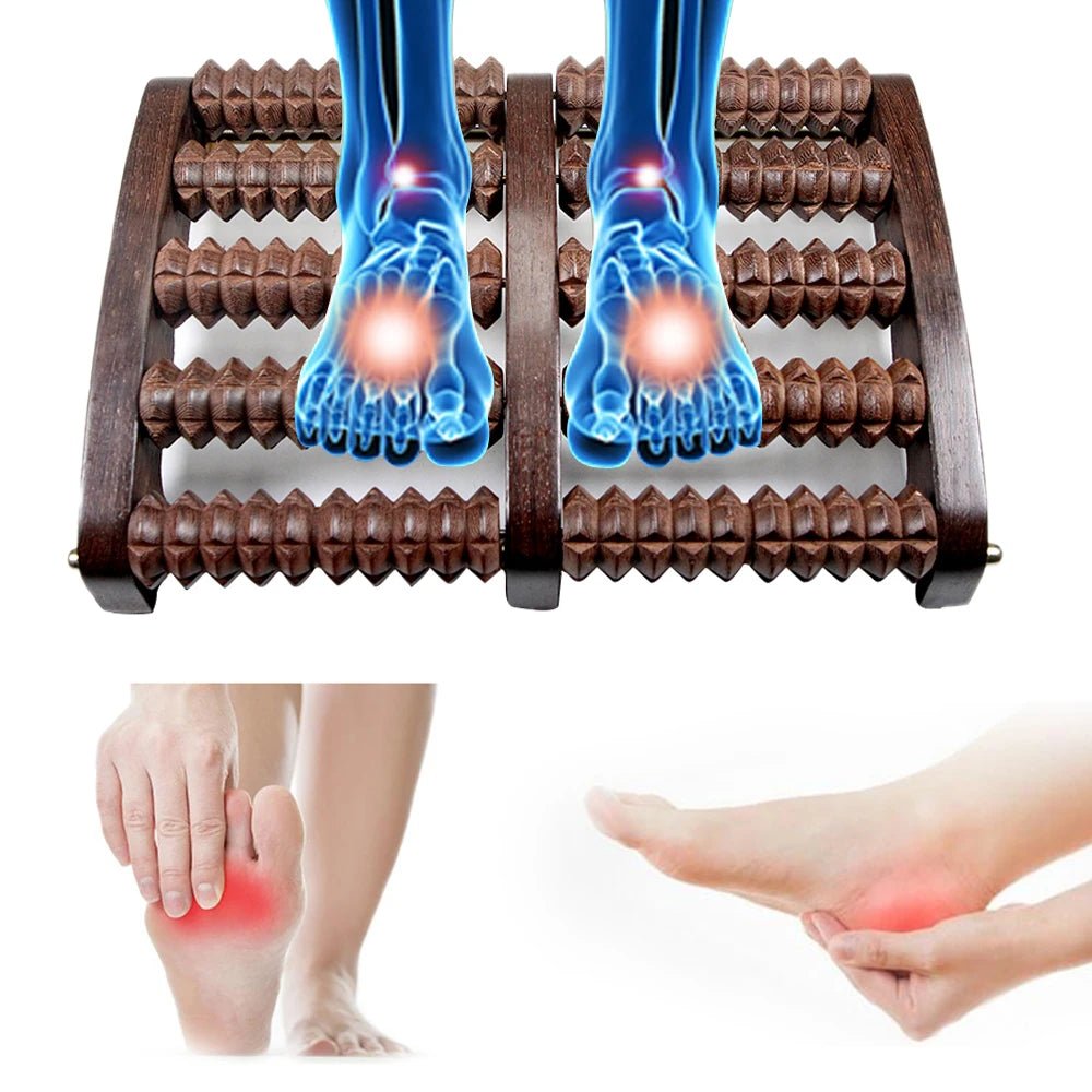Wooden Foot Massager Roller for Plantar Fasciitis Pain - Essentials Gadget Love
