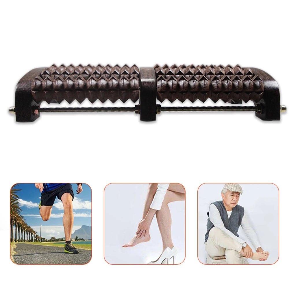 Wooden Foot Massager Roller for Plantar Fasciitis Pain - Essentials Gadget Love